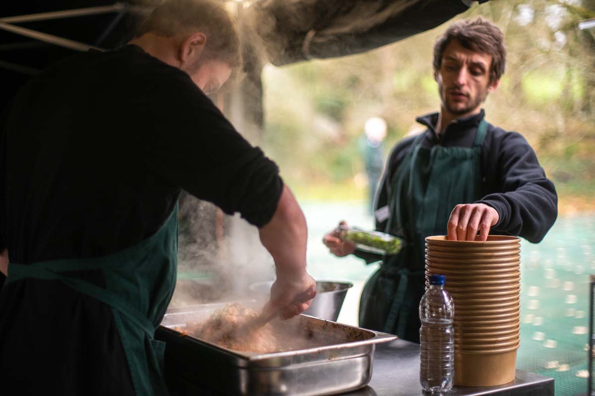 On-site chefs and serving staff